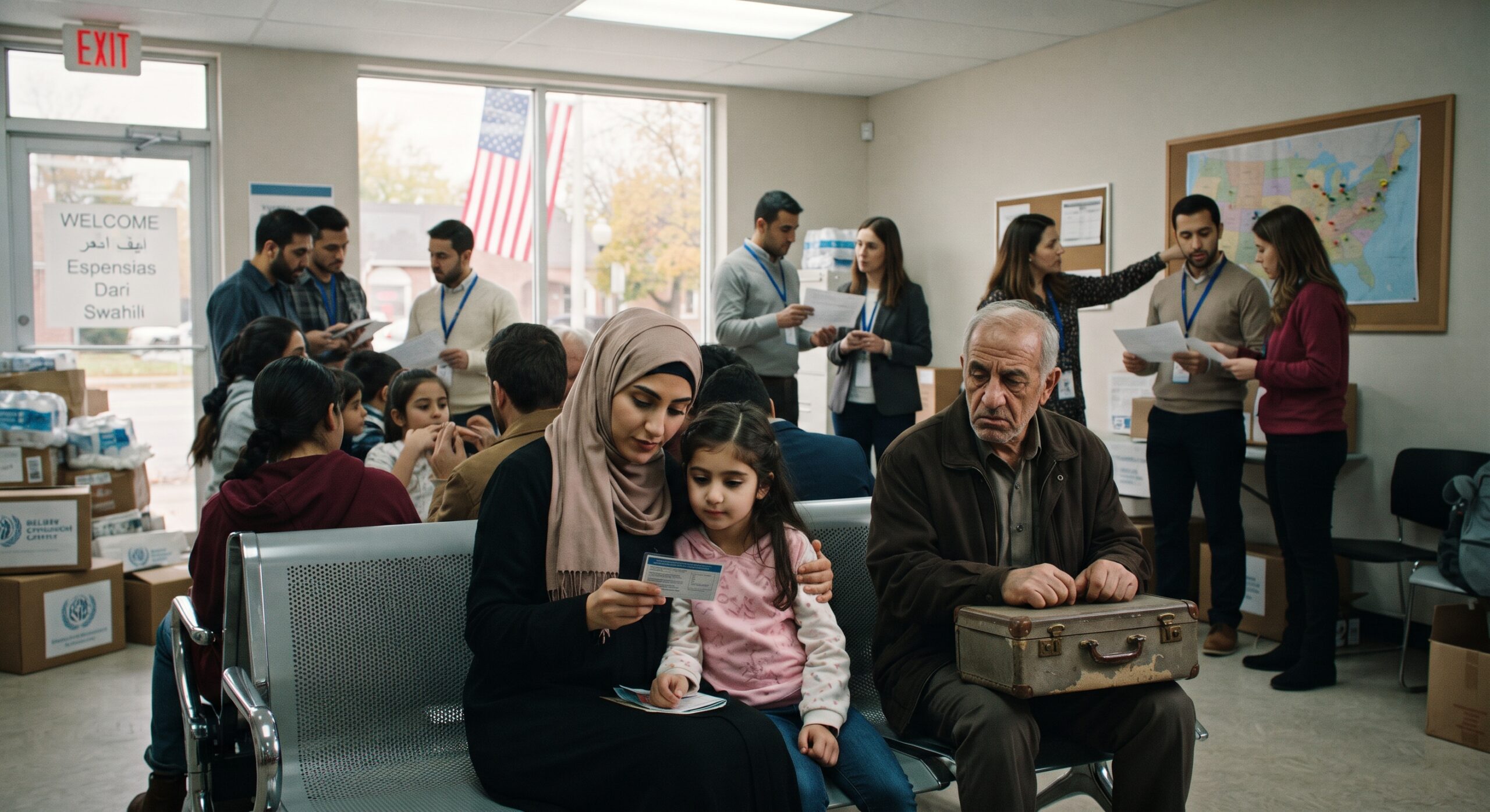 Najla Law Firm office consultation discussing U.S. refugee admissions and immigration guidelines